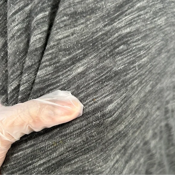 Free People Beach Heather Gray Cowl Neck Lagenlook Sweater Size Large - “Titus” - Picture 6 of 14